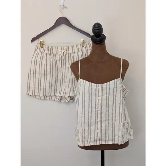 NWT Z SUPPLY Savoy Stripe Tank & Summerland Short Set Sea Salt Medium - Picture 2 of 12
